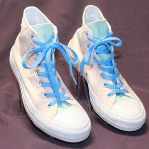 Converse Millie Bobby Brown Unisex M6 W8 MILLIE BY YOU Peach Aqua High Top Sneak